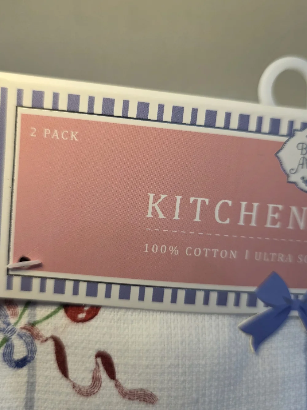 Kitchen Towels with Red Cherry Print